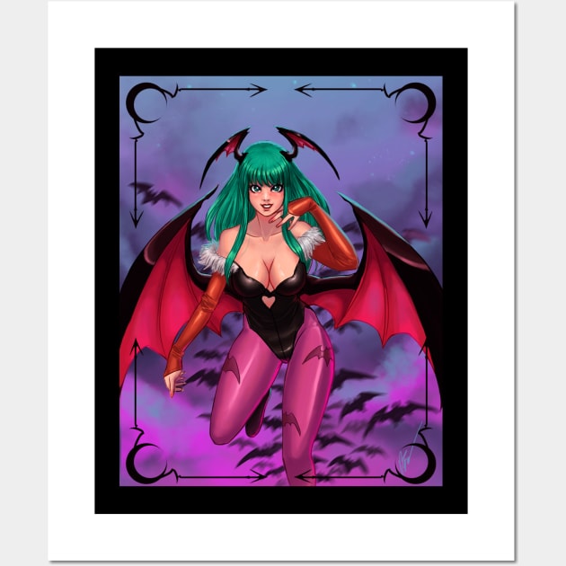 Morrigan Aensland Wall Art by rafafloresart